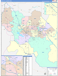 Boise City Metro Area Wall Map Color Cast Style 2026